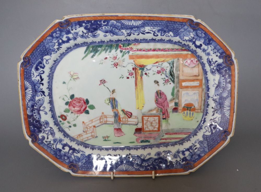 An 18th century Chinese famille rose dish